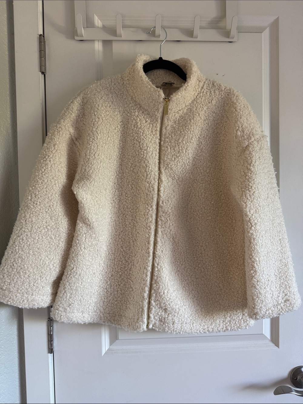 Anne Klein Cream Teddy Jacket